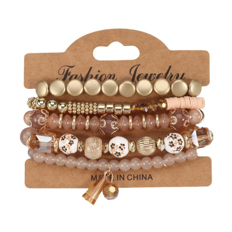 Ensemble de Bracelets beige