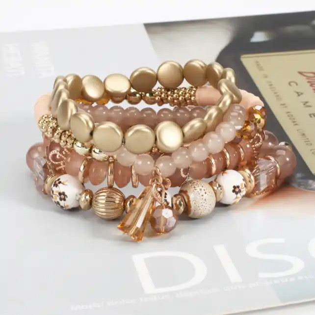 Ensemble de Bracelets beige