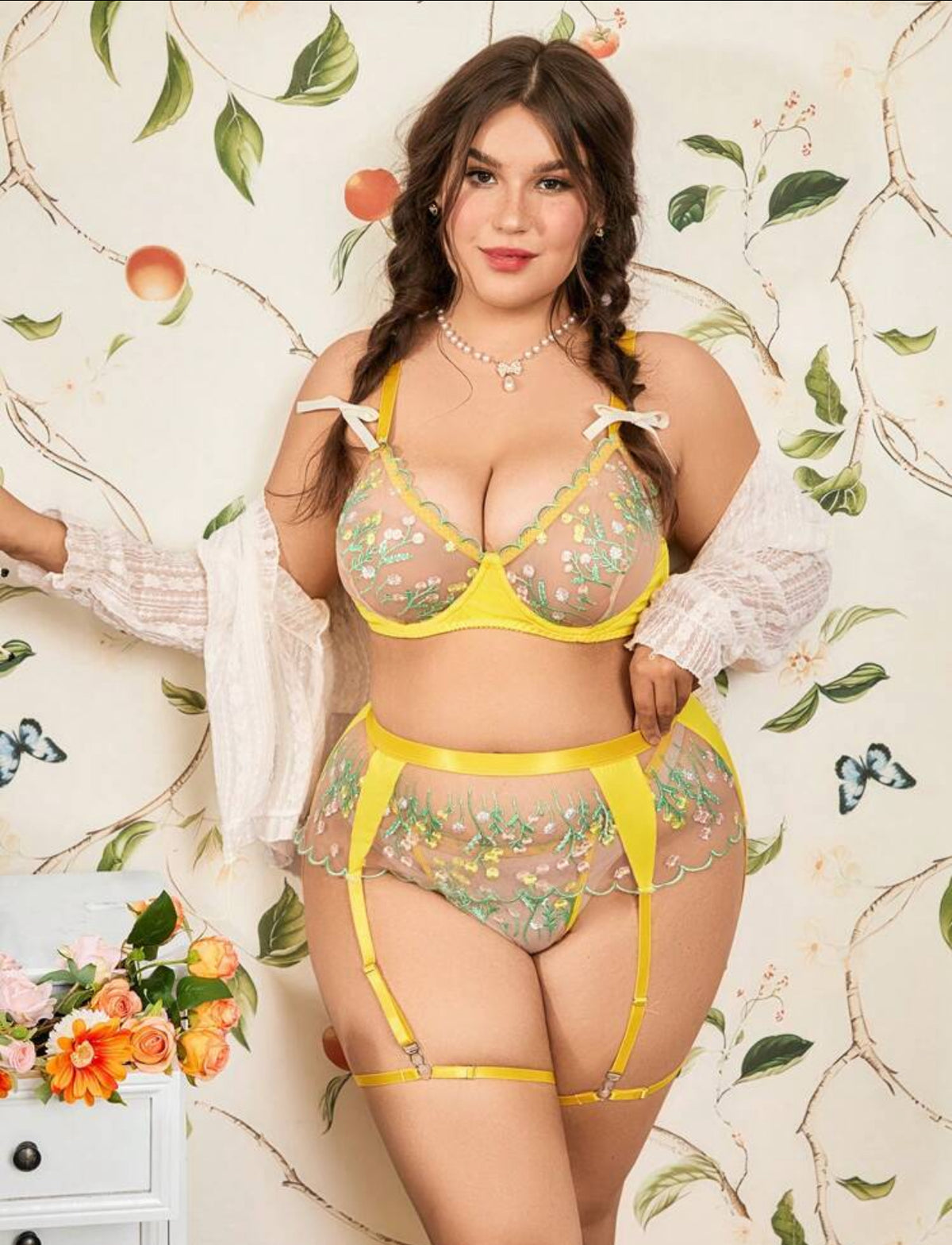 Lingerie 3 pièces Yellow Princess