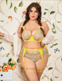 Lingerie 3 pièces Yellow Princess