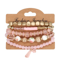 Ensemble de bracelets roses